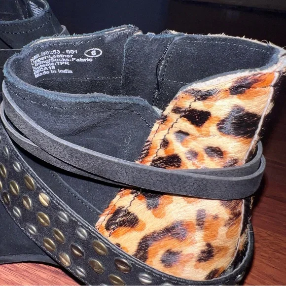 Naughty Monkey | Studded Leopard Print Ankle Booties | Side Zip | Women’s 6 - Picture 5 of 5